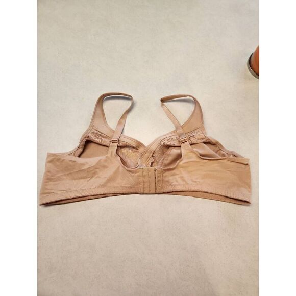 Glamorise Full-Figure MagicLift Wire-free Minimizer Support Bra 1003 50C Beige - Picture 2 of 3